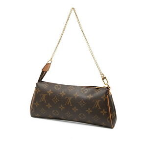Louis Vuitton Leather Handbag Shoulder Brown Eva Bag Monogram